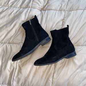 Black Suede Booties